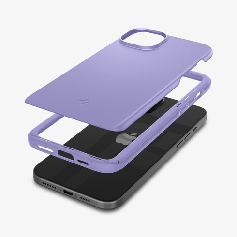 ACS06544 - iPhone 15 Pro Max Case Thin Fit in black showing the back